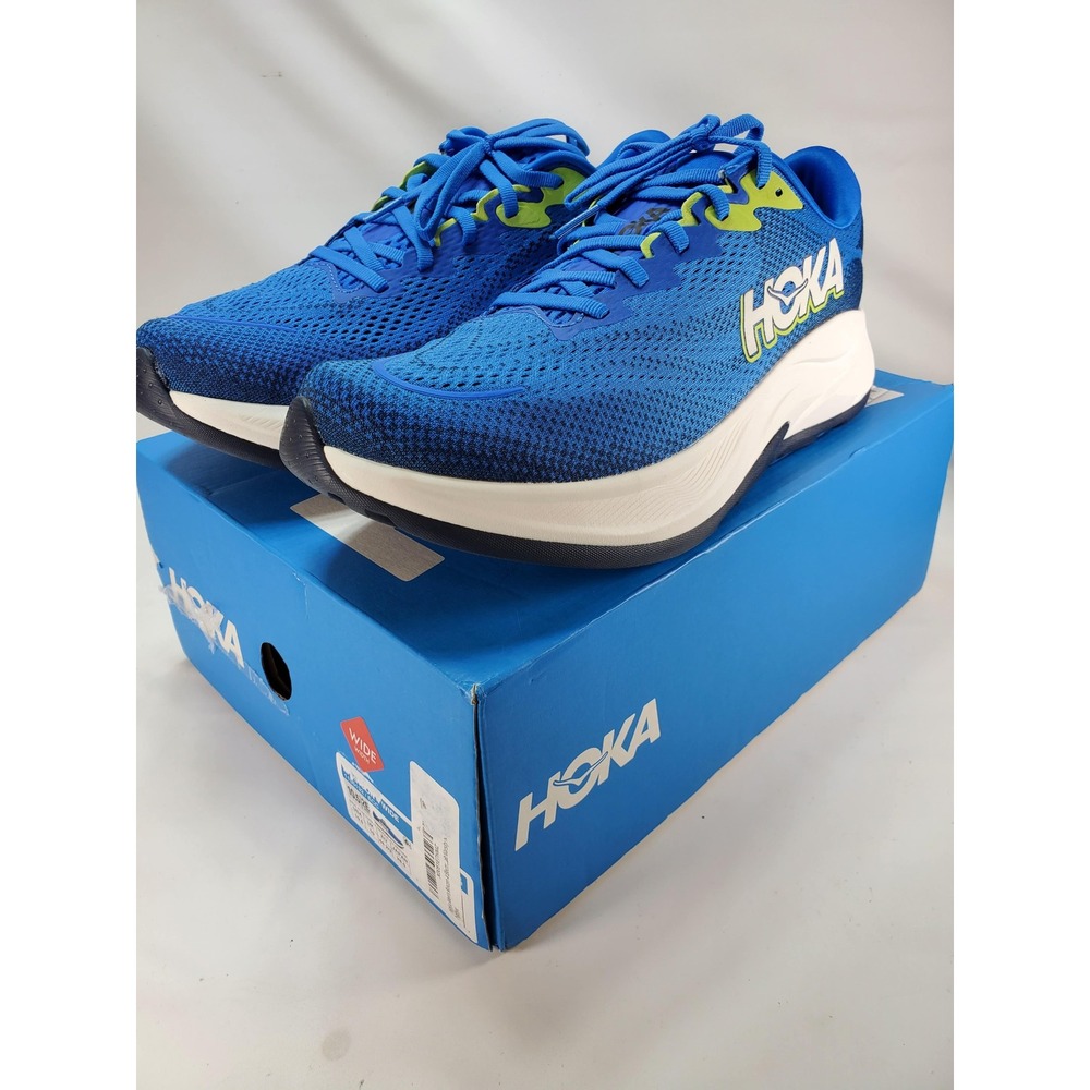 HOKA Rincon 4 Running Shoes Mens 10.5 Electric Blue Wide 2E 1155132 NEW